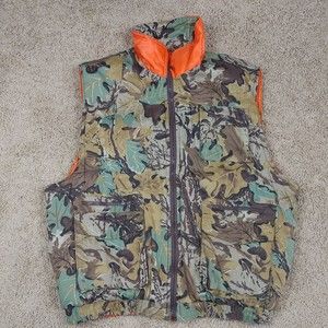 Ranger AST Sports Camo Hunting Full Zip Vest Camouflage Orange Size XL